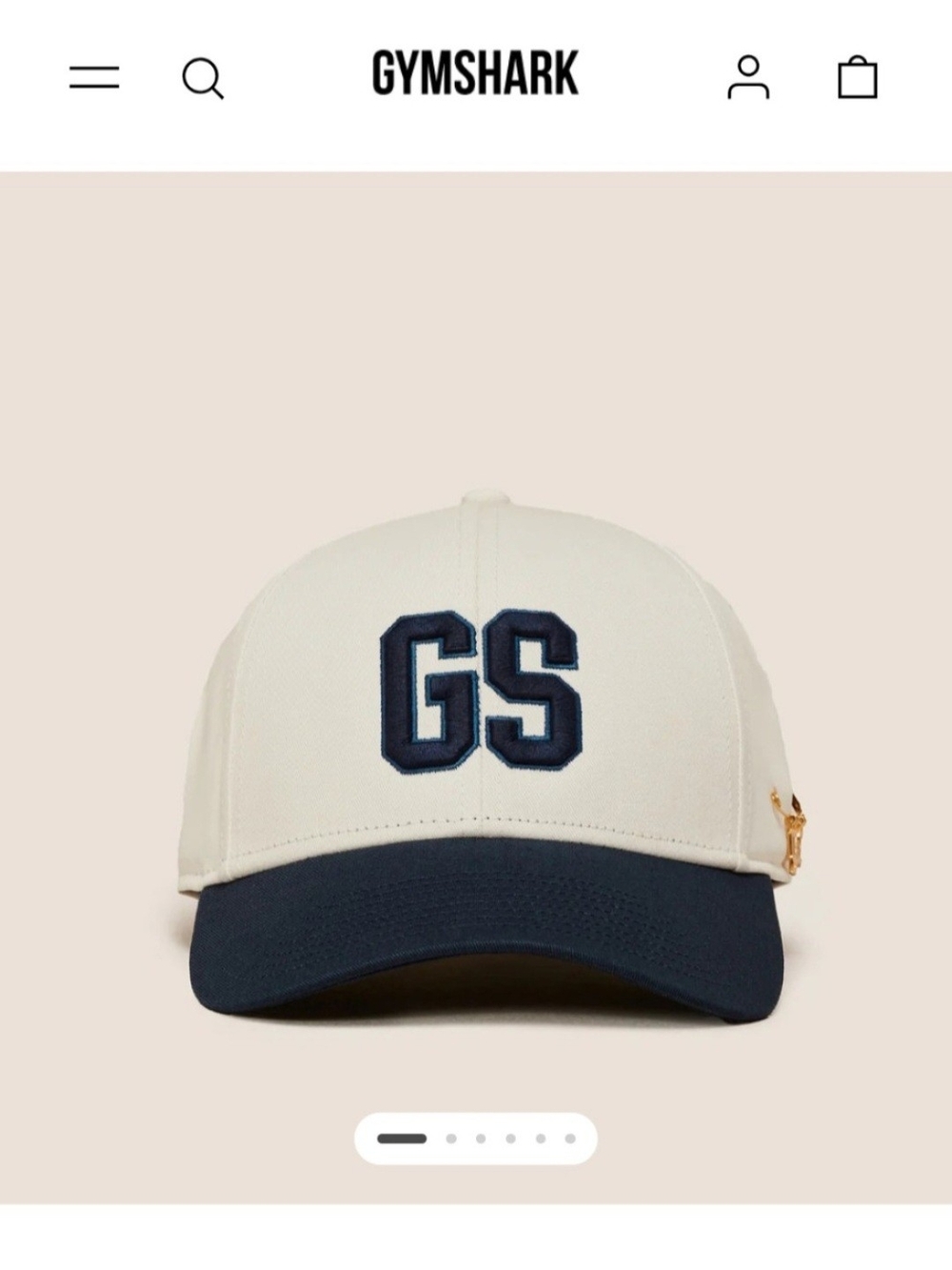 Gymshark x Analis Cruz GS Cap Hat White Navy Limited Edition